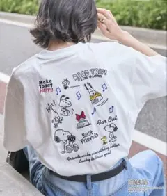 ピーナッツ スヌーピー ヴィンテージプリント オーバーサイズ半袖Tシャツ　新品のサムネイル