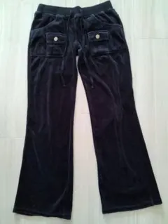 ブラック フレアパンツ ポケット付き