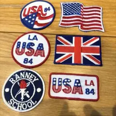 【ビンテージ】USA ＆ UK ワッペンセット（6枚）