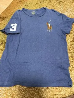 POLO Tシャツ ネイビー ポロ馬刺繍