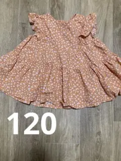 【美品】ブリーズ　花柄フリルチュニック120