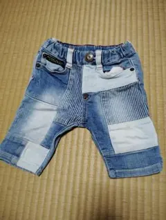 REGULAR パッチワークデニムハーフパンツ 95cm
