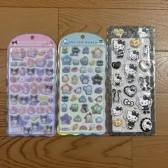 Sanrio コットンパフィシール　マシュマロシール　3枚セット