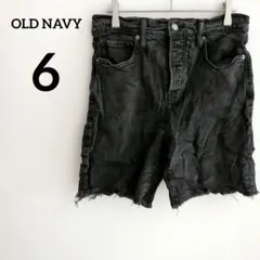 美品✨ OLD NAVY 【6】 デニムパンツ ショートパンツ 黒 ブラック