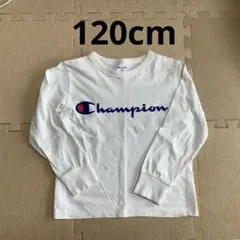 Champion 長袖Tシャツ 120cm相当 ホワイト 綿100%