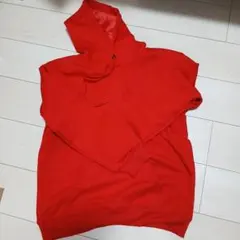 新品✨レッド フード付きパーカー Lサイズ