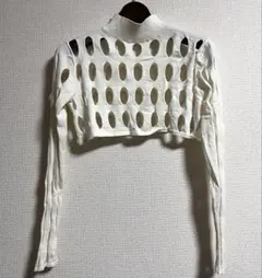 BLACK COMME DES GARCONS Mesh トップスニット - メルカリ