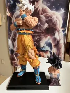 ドラゴンボール 超サイヤ人孫悟空フィギュア 2ヘッド 高さ約35cm