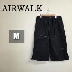【美品】AIRWALK クロップド丈カーゴパンツ 黒 00s古着 テック系 Mのサムネイル