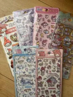 【海外サンリオライセンス品】サンリオ　3D浮彫 ぷっくりシール 6枚