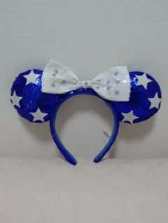 スパンコールカチューシャ 星　リボン
