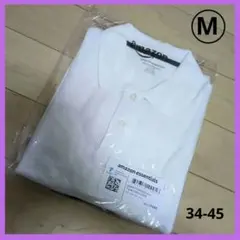 ポロシャツ ホワイト Mサイズ コットン100% 半袖　無地 通気性