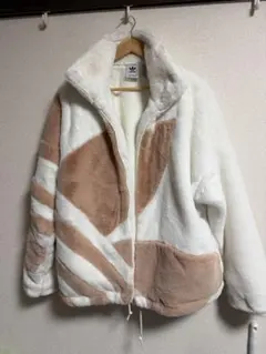 adidas ボアジャケット 2XL ホワイト/ベージュ