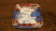 (金継ぎ作品) 古伊万里　色絵　扇形盛り皿 金継ぎ作品) 古伊万里 色絵 扇形盛り皿 - メルカリ