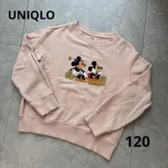 ディズニー　トレーナー　長袖　ピンク　ミッキーマウス　ユニクロ