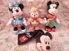 ディズニーリゾート　ミッキー小物入れ　ミニー　ぬいぐるみバッジ　ダッフィー
