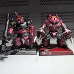 ガンダムコンバージ 黒い三連星専用 ドムセット メタリック塗装 - メルカリ