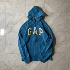 00s】GAP ジップパーカー デカロゴ 短丈 archive L - メルカリ