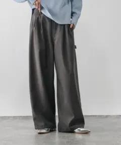 グローバルワーク　ペインターパンツ　チャコールグレー　L