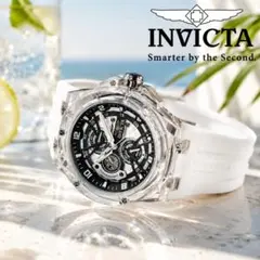 透明クリアスケルトン時計メンズ滑らかに流れるスイープ運針INVICTAのサムネイル