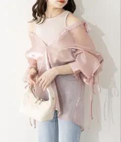 シアーシャツ付アメスリニットタンク