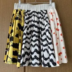 TSUMORI CHISATO 異柄プリーツミニスカート　M シルク100%のサムネイル