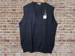 5L 紺 スクールベスト 日本製 ニッケ 夏用 優しい着心地 抗ピル加工