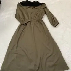 MAGIC SOUND オリーブ色ロングワンピース　サイズL
