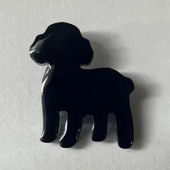 プードル　ブローチ　黒い犬　帽子　スカーフ　バッグ