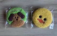 ♡mojojojo♡ふわふわ缶チャーム♡2個セット♡ひよこ♡わんこ