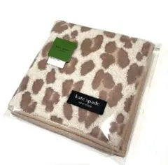 新品　ケイトスペード タオルハンカチ レオパード柄　大きめサイズ