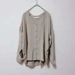 アルシーヴ 【M】ブラウス/ぽわん袖 Vネック シンプル 春秋 長袖 大人可愛い