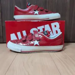 【US8.5】ワンスターV-3　赤×白　レザー　ALL STAR #2EQX