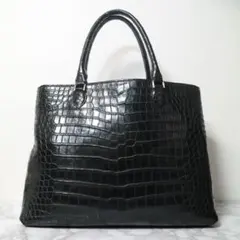 Kitamura キタムラ クロコ型押し トートバッグ ブラック - メルカリ