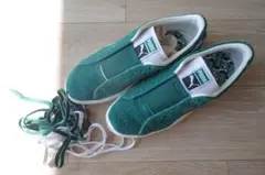 PUMA スウェード グリーン スニーカー　SUEDE VTG BILLYS