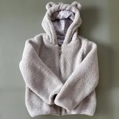 any FAM くま耳フード付きボアジャケット 140 クリーム