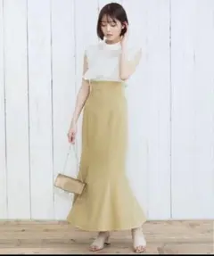 【新品未使用】LILLIAN CARAT マーメイドスカート M イエロー 春夏