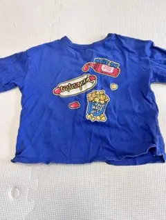 ポップコーン グラフィック Tシャツ 青　BREEZE
