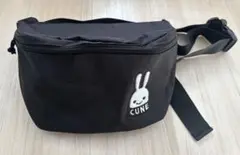 CUNE ボディバック　ウエストポーチ　黒