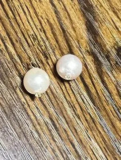 大粒　あこや　本真珠　シルバー925製　18kgp CZ付　チャーム　G-337