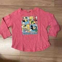 futafuta ディズニー 長袖Tシャツ ピンク 100cm