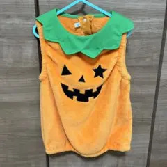 かぼちゃ顔プリント フリースベスト 80-95cm