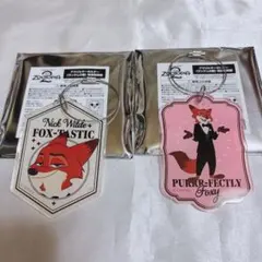 ズートピア2 ニック コラボカフェ キーホルダー 2点