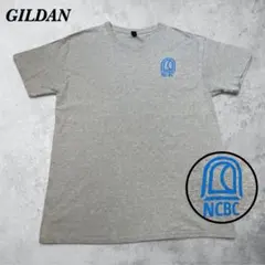 ギルダン Tシャツ L グレー ワンポイント 企業ロゴ メンズ 古着 重ね着