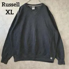 【90s-00s】ラッセルアスレチック(XL)前V スウェット グレー系 無地