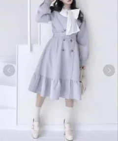 バルーンスリーブフレアトレンチコートのサムネイル