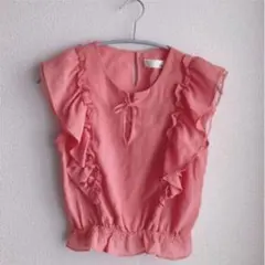 リリーブラウン❤︎シフォンフリルブラウス