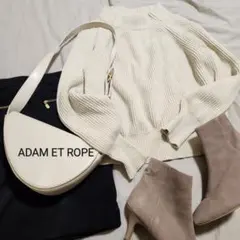ADAM ET ROPE アダムエロペ ボトルネック長袖ニット きなり F
