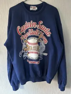 キャプテン・サンタ野球チーム スウェット ネイビー