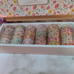 【新品未使用】花柄マスキングテープ 32個セット